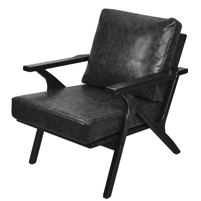 Mid-Century Modern Lounge Chair with Ottoman