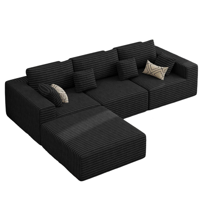 113" Modular Sectional Sofa Convertible L-Shaped Cloud Couches