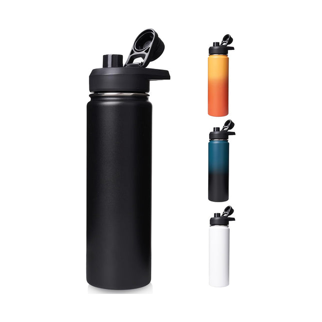 24oz Stainless Steel Insulated Water Bottle Wide Mouth with Handle