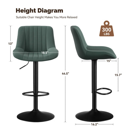 2-Piece Bar Stool Set For Kitchen