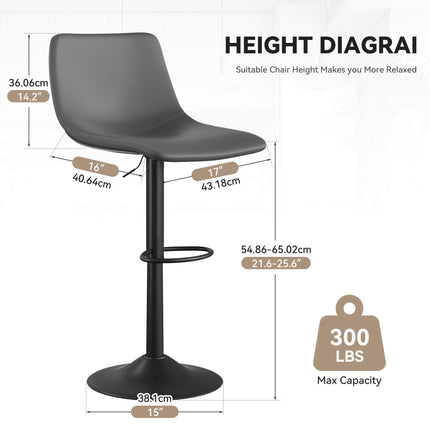 Counter Height Bar Stool Set of 2