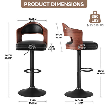 Swivel Bar Stool Set Of 2