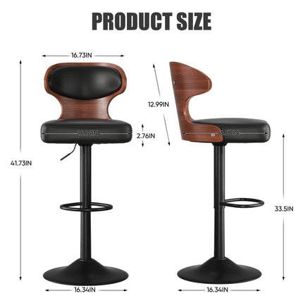 Adjustable Bar Stools Set of 2