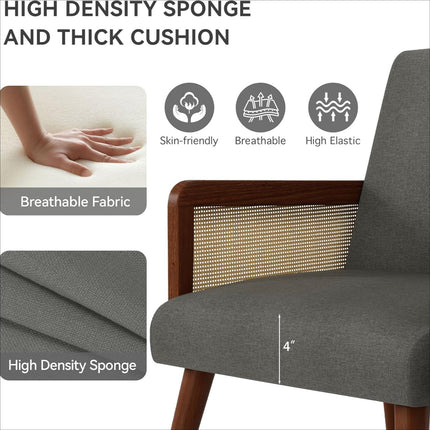 Rattan Arm Chair Accent Chair for Living Room