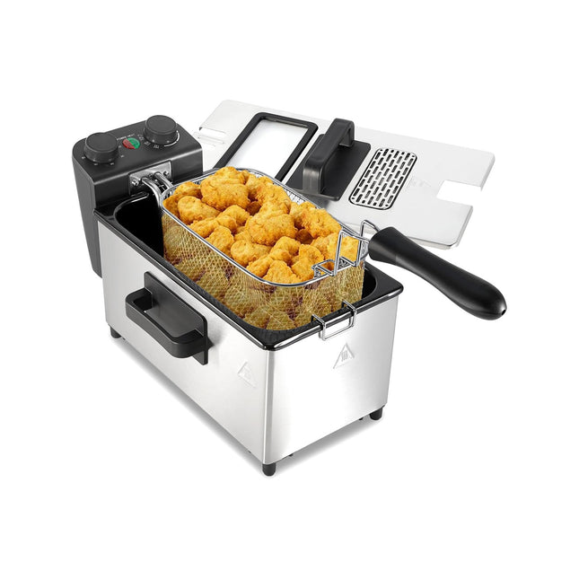 5L Deep Fryer with Basket Time & Temperature Control
