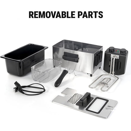 5L Deep Fryer with Basket Time & Temperature Control