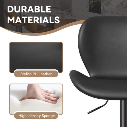 Adjustable Height Swivel Bar Stools Set of 2