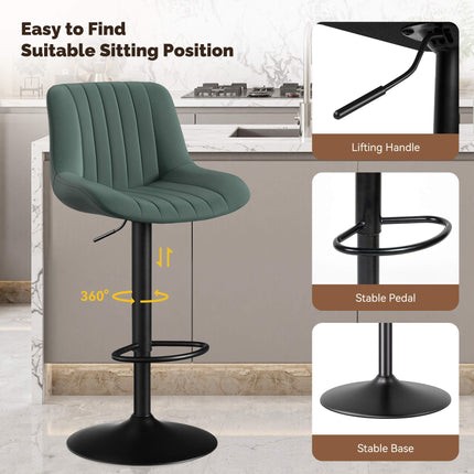 2-Piece Bar Stool Set For Kitchen