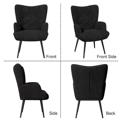 Mid Century Modern Velvet Accent Chair