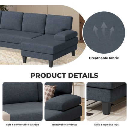 U-Shaped Sectional Sofa Couch
