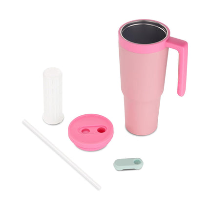 40oz Triple-Insulated Stainless Steel Tumbler with Straw & Infuser