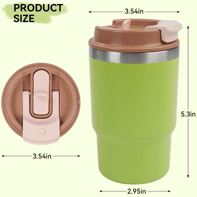 16oz Stainless Steel Vacuum Coffee Tumbler Leak-Proof with Lid