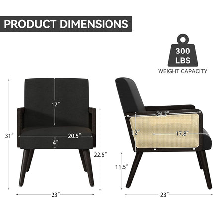 Rattan Arm Chair Accent Chair for Living Room