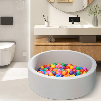 Foam Baby Ball Pit Round Play Center for Toddlers (No Balls)