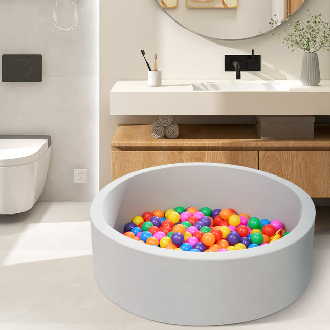 Foam Baby Ball Pit Round Play Center for Toddlers (No Balls)