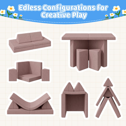 Kids Play Modular Couch Versatile Great for Imaginative Forts