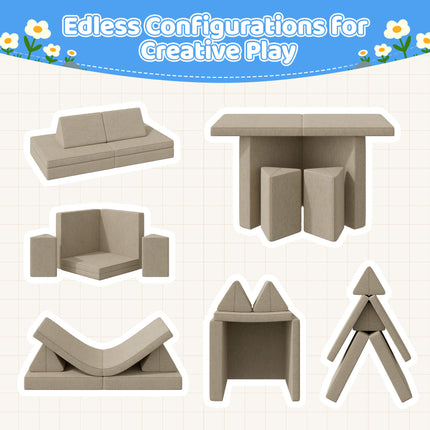 Kids Play Modular Couch Versatile Great for Imaginative Forts