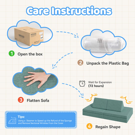 Kids Play Modular Couch Versatile Great for Imaginative Forts