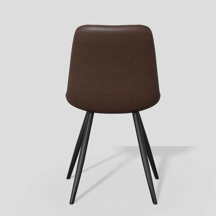 Armless PU Leather Dining Chairs Set of 2