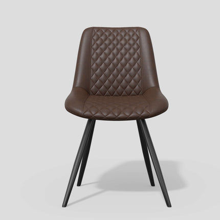 Armless PU Leather Dining Chairs Set of 2