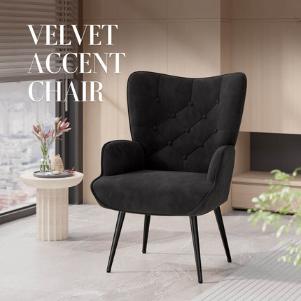 Mid Century Modern Velvet Accent Chair