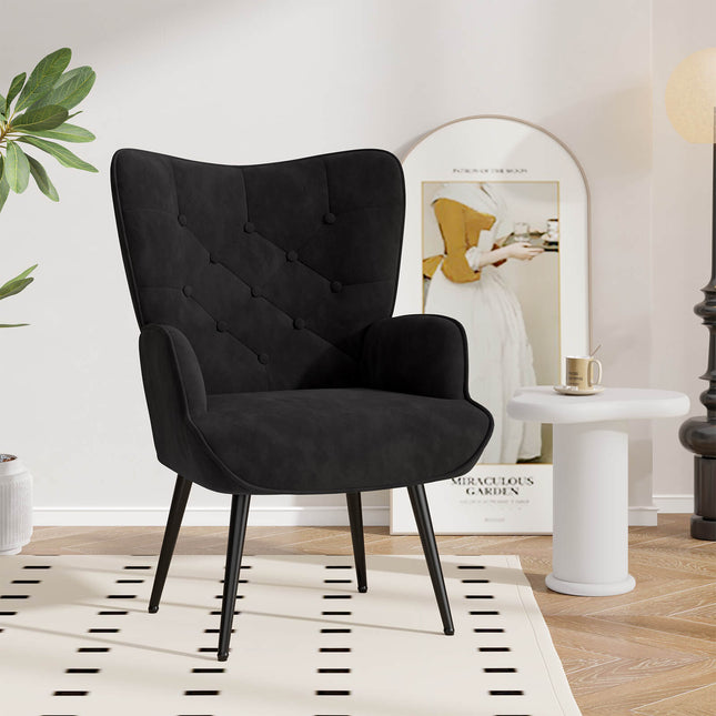 Mid Century Modern Velvet Accent Chair
