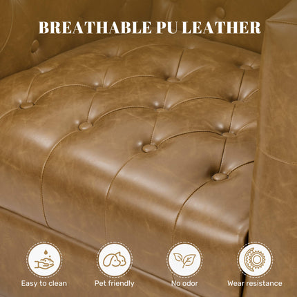 PU Leather 360 Swivel Accent Chair Set of 2