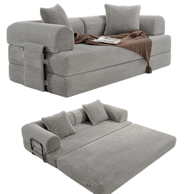 Convertible Coarser Corduroy Sleeper Sofa  Folding Mattress Couch
